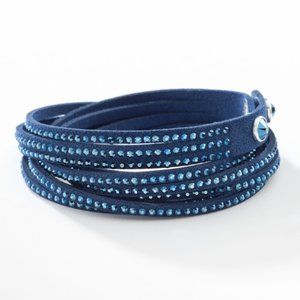 Touchstone Crytal Navy Wrap Star Bracelet